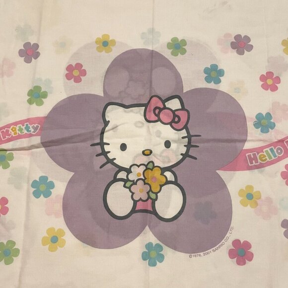 Vintage 2001 Hello Kitty Pillowcase 29 x 20 Inch - Picture 2 of 16